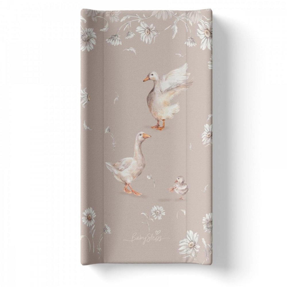 BabySteps Saltea de infasat cu spate intarit si margini de protectie 50x80 cm Goose Family