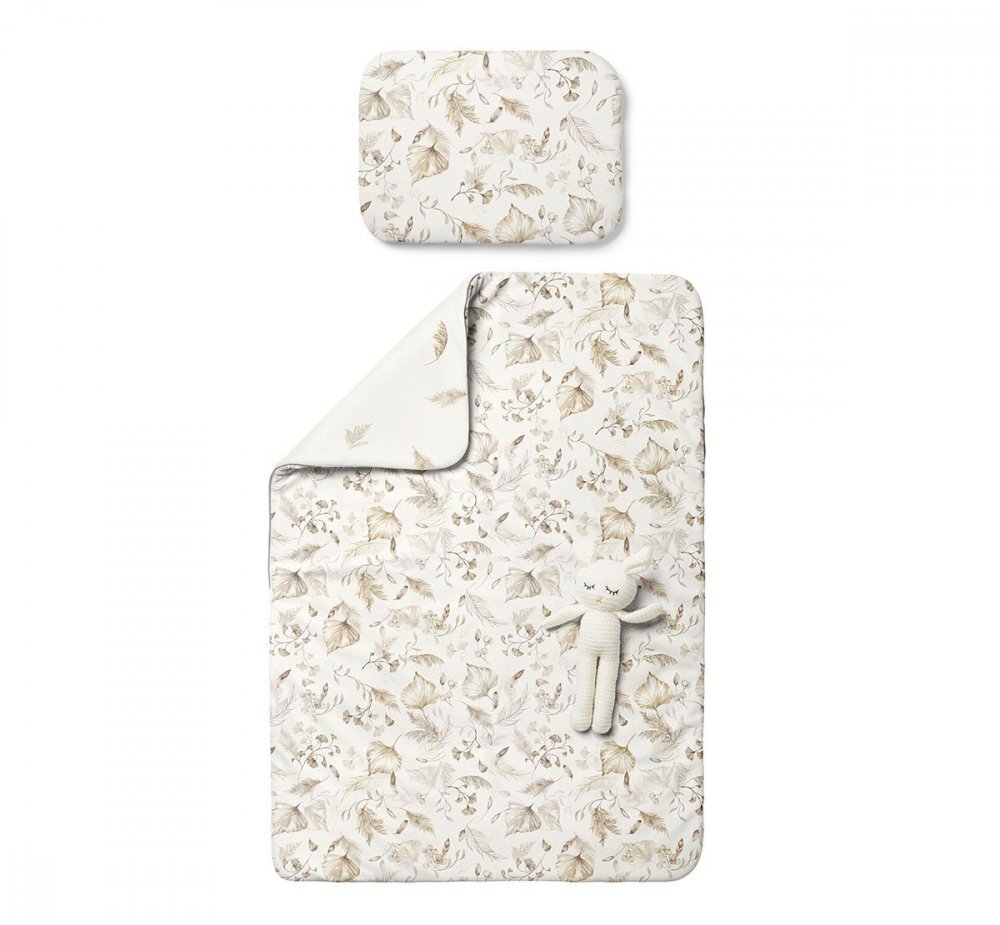 BabySteps Set pilota 75 x 100 cm si perna 30 x 40 cm pentru copii bumbac premium si umplutura hipoalergenica BabySoft fata dubla Boho