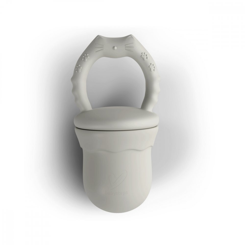 BabySteps Suzeta cu alimentator din silicon Crem pentru diversificarea alimentatiei