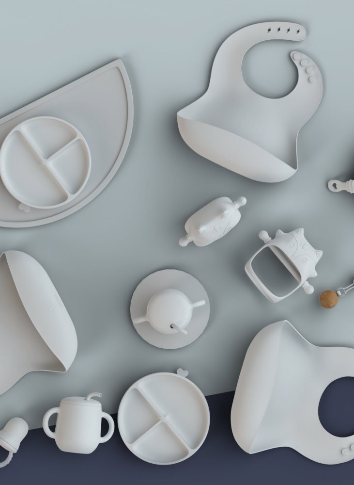 BabySteps Suzeta cu alimentator din silicon Rose pentru diversificarea alimentatiei