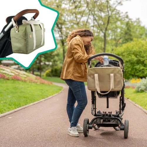 BADABULLE Geanta pentru scutece tip bowling Olive