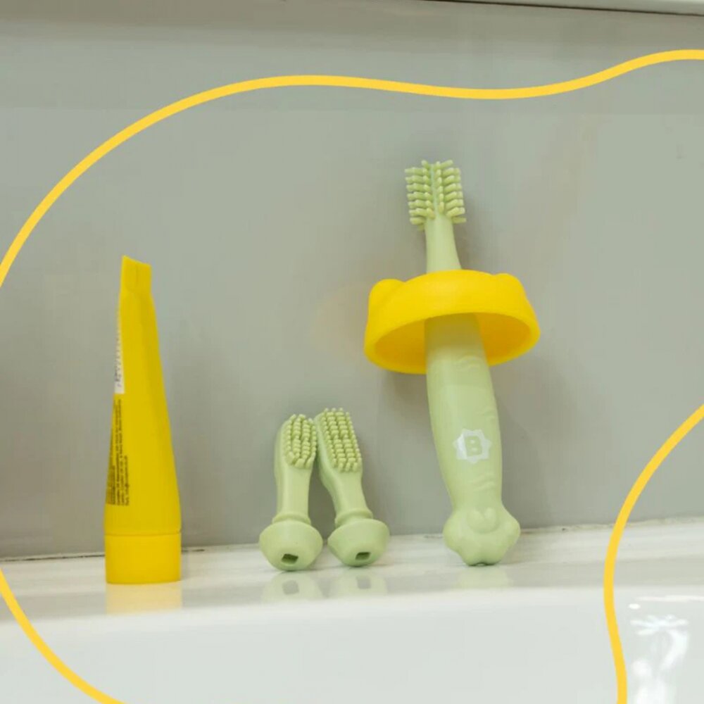 BADABULLE Periuta de dinti din silicon pentru bebelusi