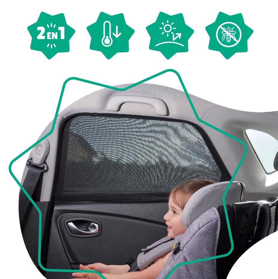 BADABULLE Set 2 parasolare pentru geam cu functie 2 in 1