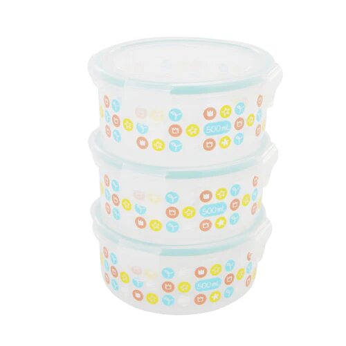 BADABULLE Set 3 boluri ermetice Maxi 300 ml pentru pastrarea hranei
