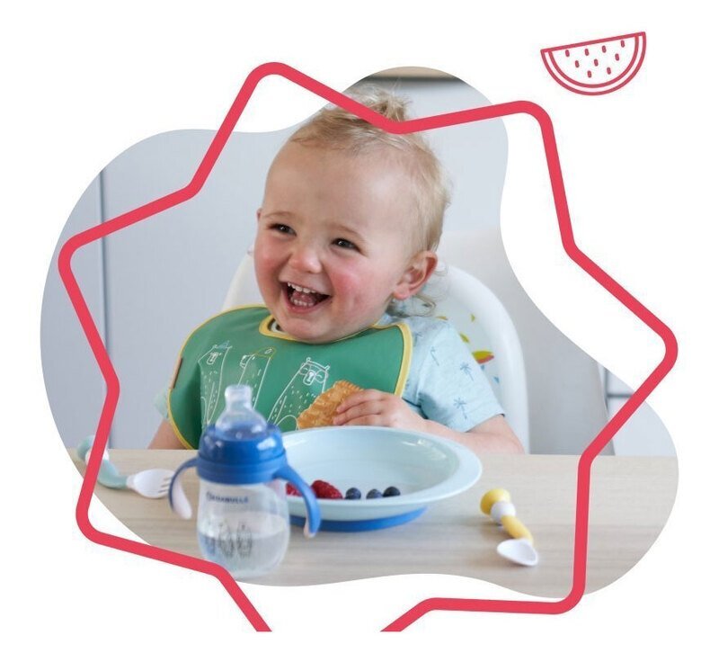 BADABULLE Set 3 farfurii anti-alunecare