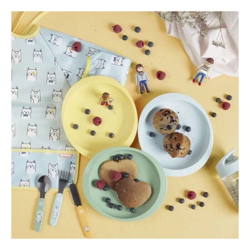 BADABULLE Set 3 farfurii anti-alunecare