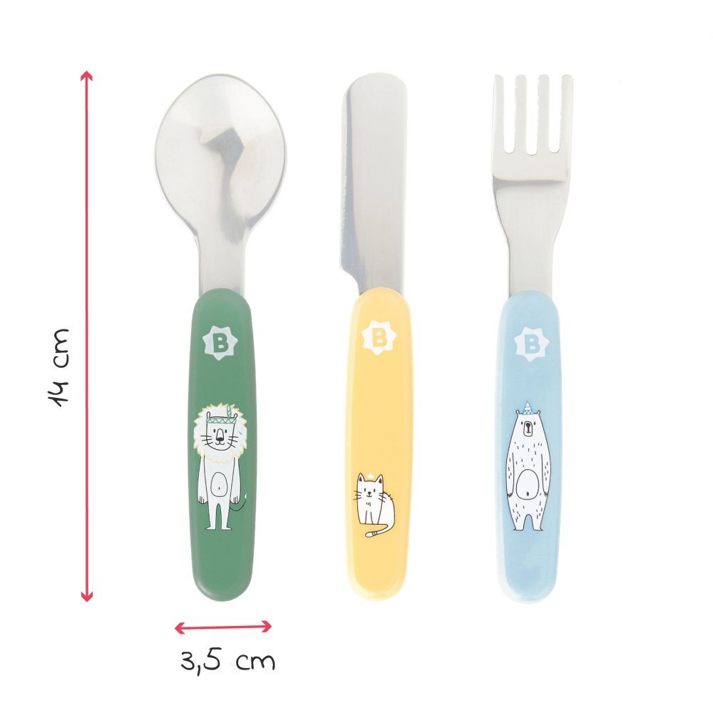 BADABULLE Set tacamuri din metal cu animalute vesele