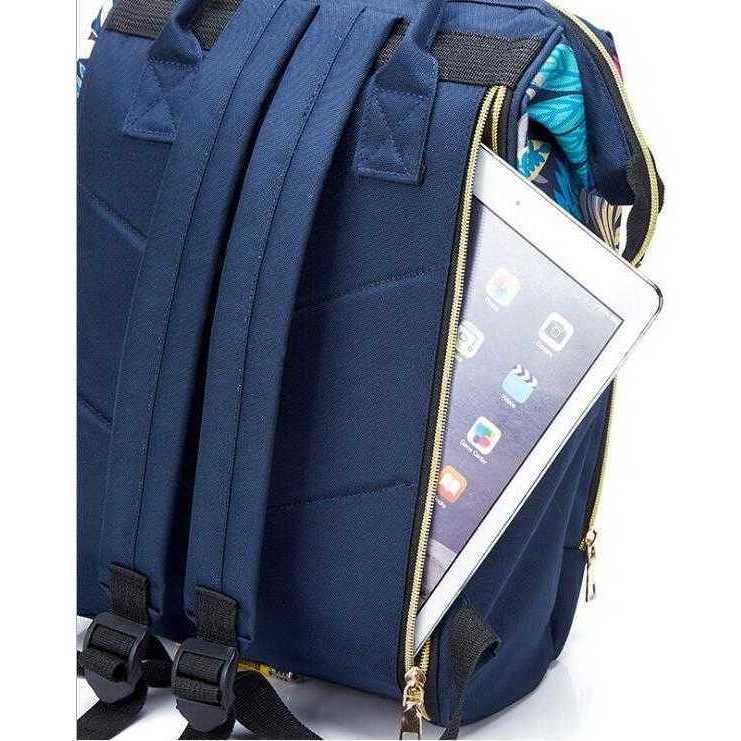 Bambinice Rucsac multifunctional mamici Leaves Albastru