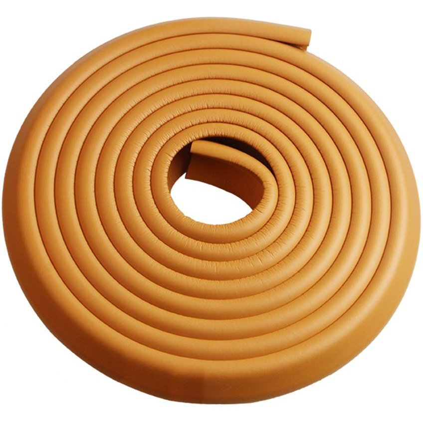 Bambinice Set rola protectie multifuntionala xxl de 6m si 8 aparatori moi pentru colturi maro deschis