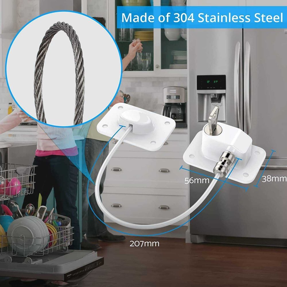 Bambinice Sistem siguranta pentru geam cu cheie 20 cm alb