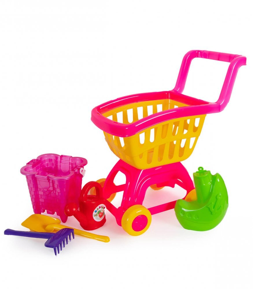Bamsic Carucior de cumparaturi cu set de joaca pentru nisip