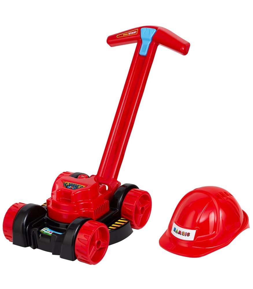 Bamsic Masina de tuns iarba pentru copii casca inclusa 35 x 28 x 50 cm