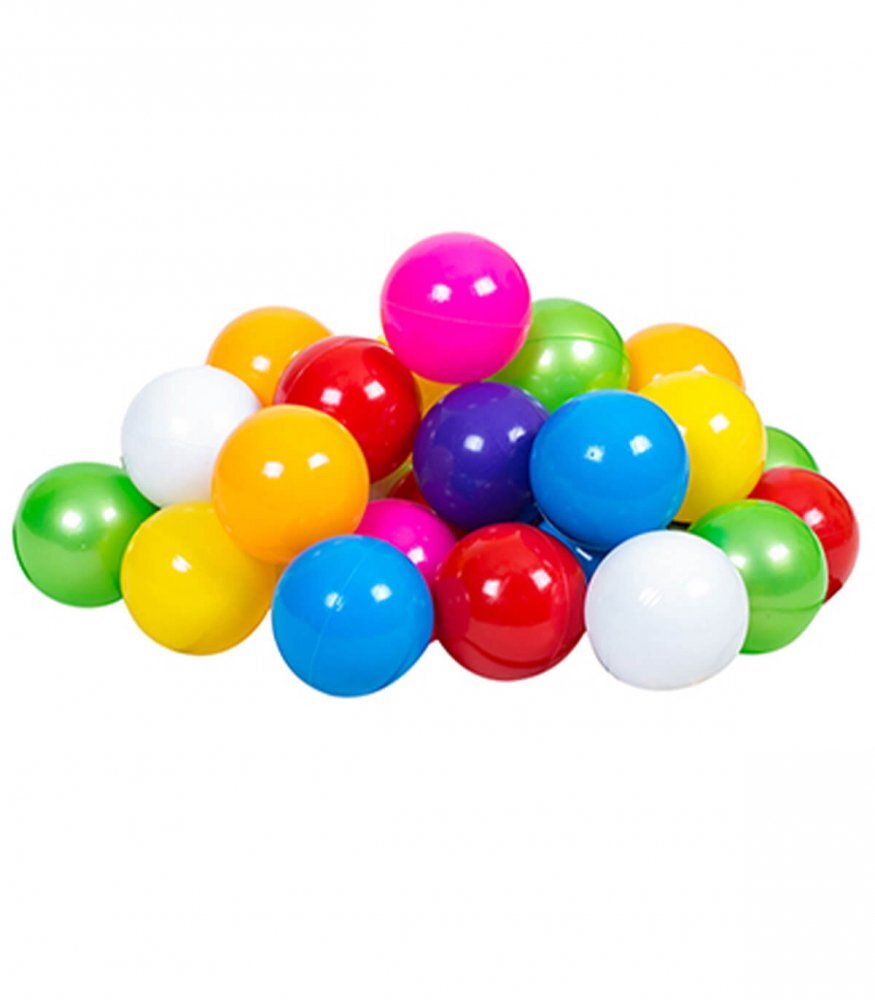 Bamsic Set bile colorate din plastic 50 piese 6 cm
