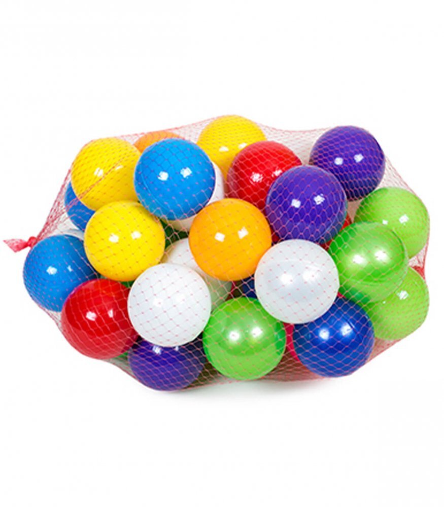 Bamsic Set bile colorate din plastic 50 piese 9 cm