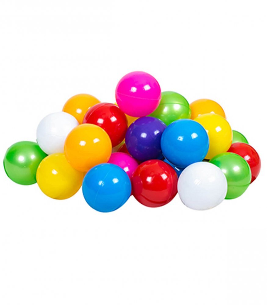 Bamsic Set bile colorate din plastic 60 piese 8 cm