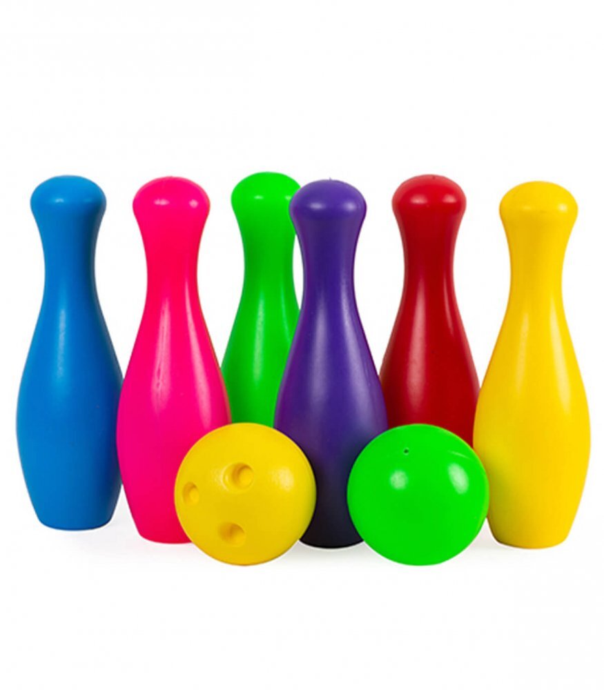 Bamsic Set bowling colorat cu 2 bile