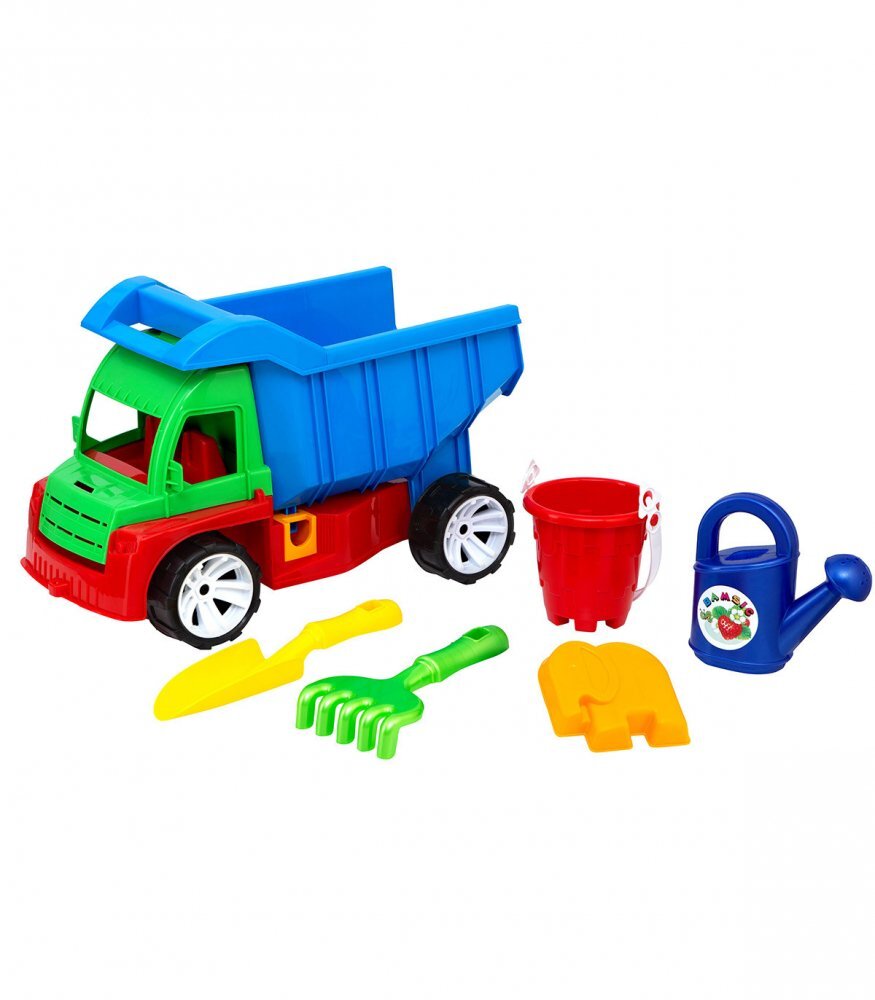 Bamsic Set de plaja pentru copii camion cu remorca