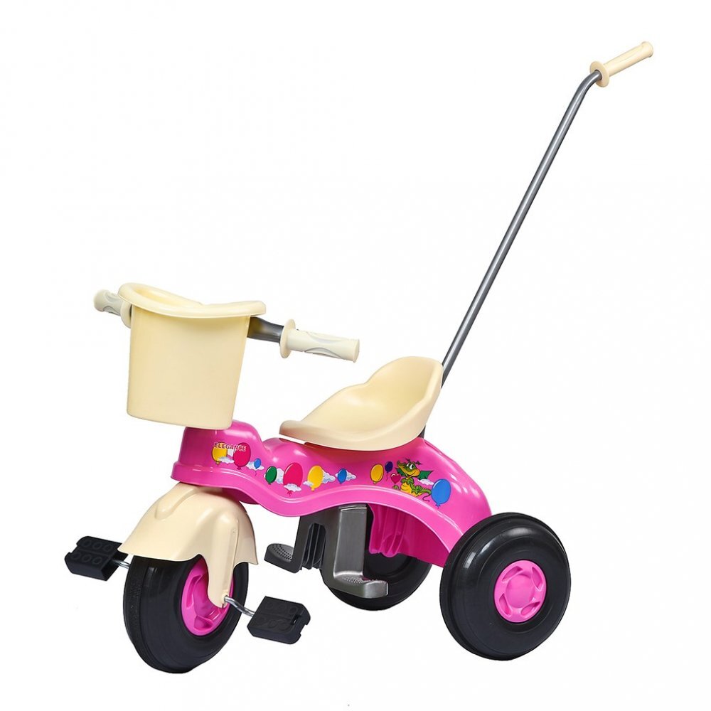Bayo Tricicleta pentru copii cu maner parental detasabilcosulet depozitaresuport picioare si roti rezistente Pink greutate suportata pana la 20kg