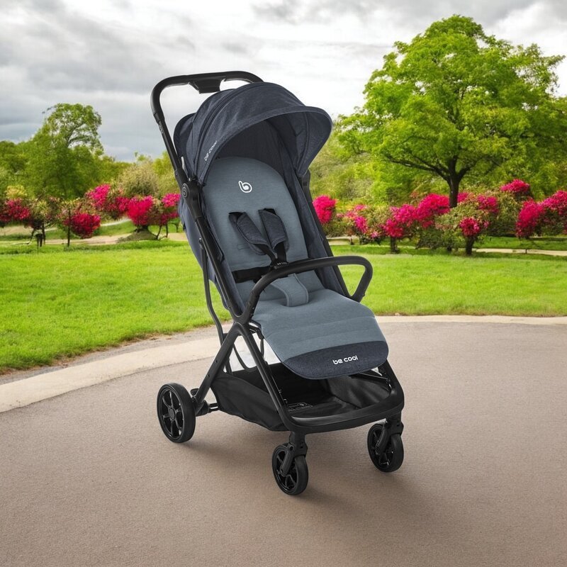 BE COOL Carucior sport Strike Be Azure cu pliere automata roti cu suspensii spatar reglabil