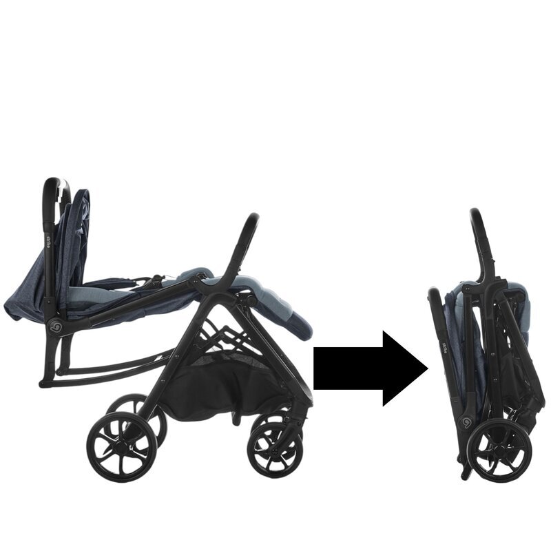 BE COOL Carucior sport Strike Be Azure cu pliere automata roti cu suspensii spatar reglabil