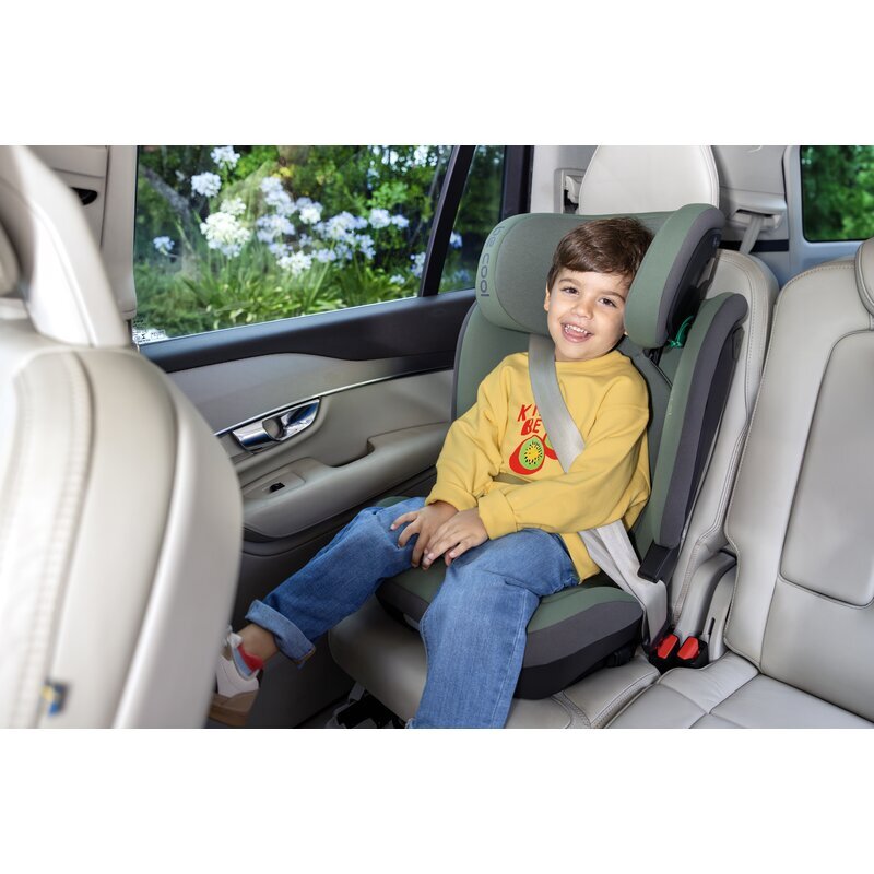 BE COOL Scaun auto pentru copii Bravo Be Grass I-Size 100-150 cm 4-12 ani cu isofix inclinare anatomica conform cu standardul european de securitate ECE R129