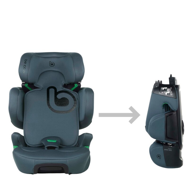 BE COOL Scaun auto pentru copii Foldy Be Petrol I-Size Cu sistem isofix Pliabil 100-150 cm 4-12 ani ECE R129