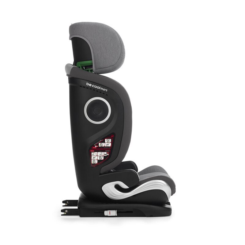 BE COOL Scaun auto pentru copii Mars Be Smoke I-Size 100-150 cm 4-12 ani cu isofix Protectie la impact lateral SPS tetiera reglabila conform cu standardul european de securitate ECE R129