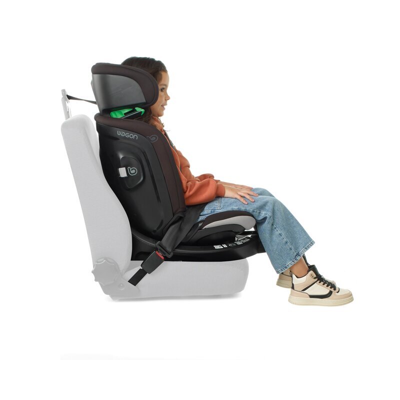 BE COOL Scaun auto Wagon Be Antracita I-Size Rotire 360 grade 40-150 cm 0-36 kg Isofix si picior stabilizator protectie laterala de siguranta Conform cu standardul ECE R129