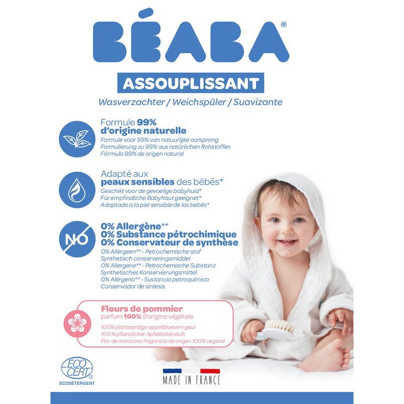 BEABA Balsam de rufe flori de mar 1 L40 spalari Certificat Ecocert