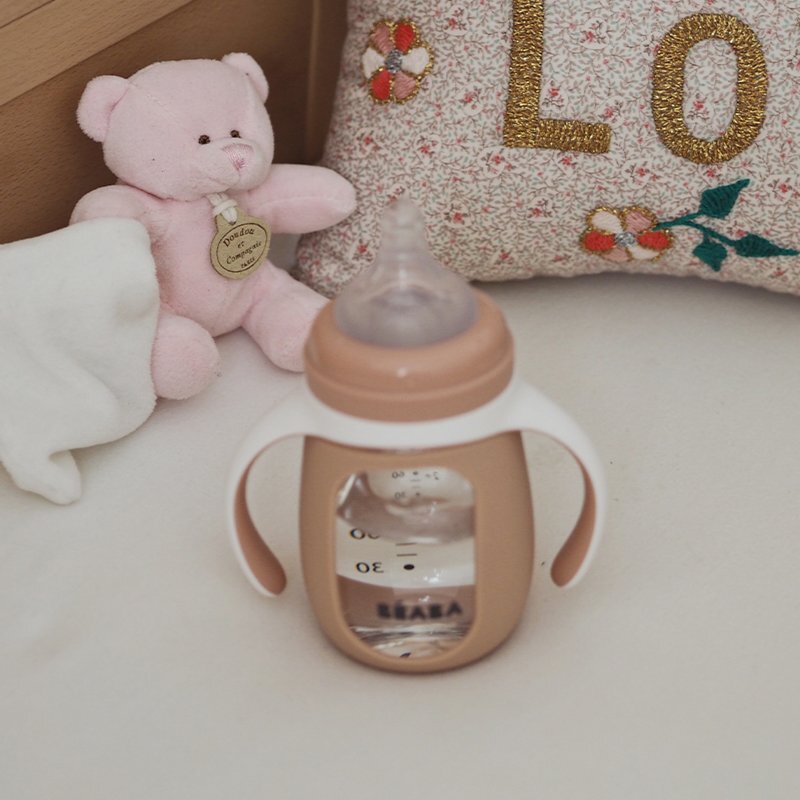 BEABA Biberon de invatare 2 in 1 210 ml Old Pink