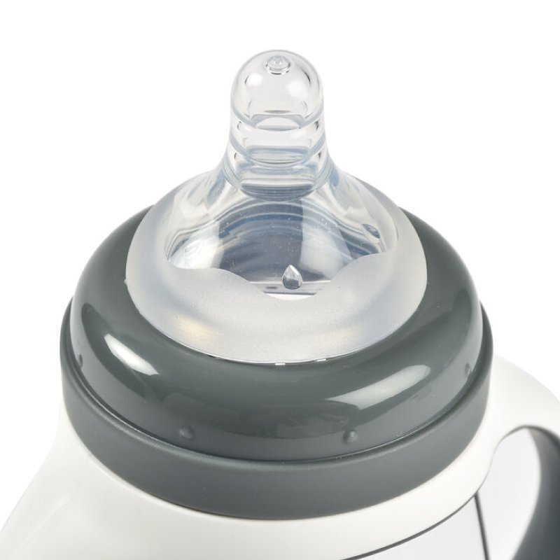 BEABA Biberon de invatare 2 in 1 din tritan 210 ml Mineral Grey