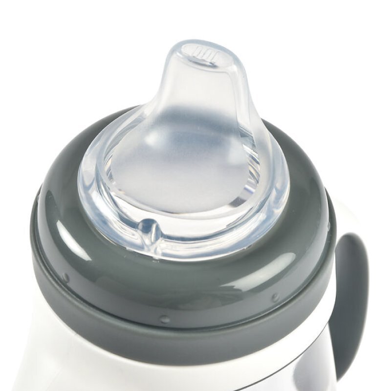 BEABA Biberon de invatare 2 in 1 din tritan 210 ml Mineral Grey