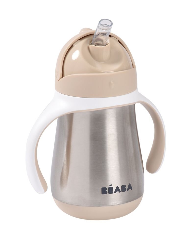 BEABA Cana cu pai din inox 250 ml Clay