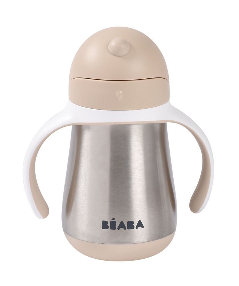 BEABA Cana cu pai din inox 250 ml Clay