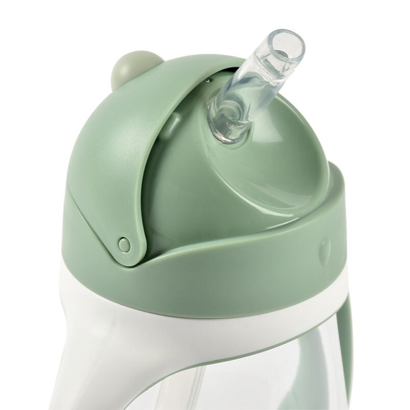 BEABA Cana cu pai din tritan 300 ml Sage Green
