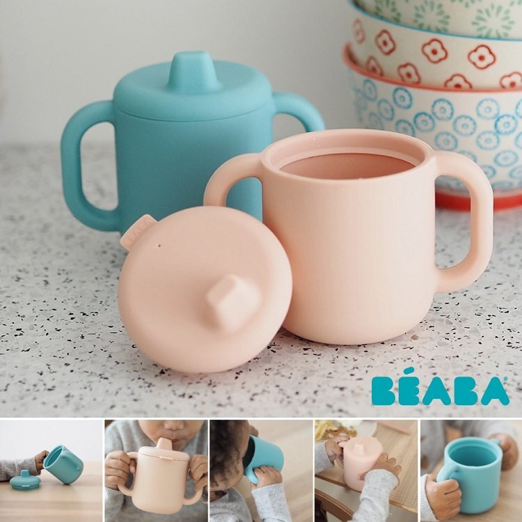 BEABA Cana de antrenament silicon Blue