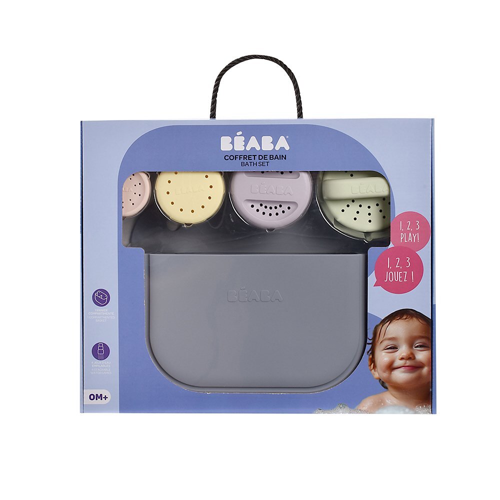 BEABA Cos silicon cu jucarii de baie Pebble