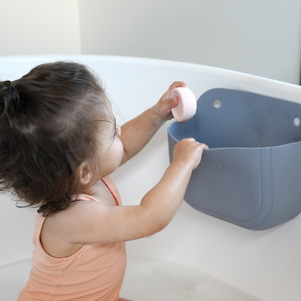 BEABA Cos silicon cu jucarii de baie Pebble