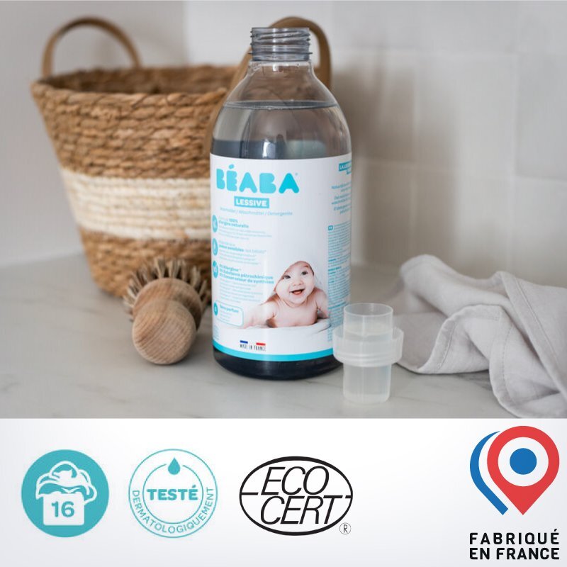 BEABA Detergent de rufe lichid fara parfum 1 L16 spalari Certificat Ecocert