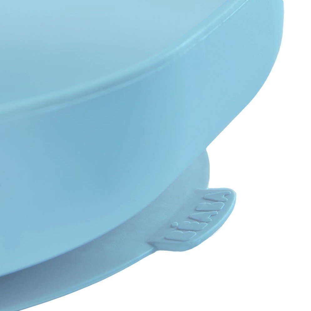 BEABA Farfurie silicon cu ventuza bleu
