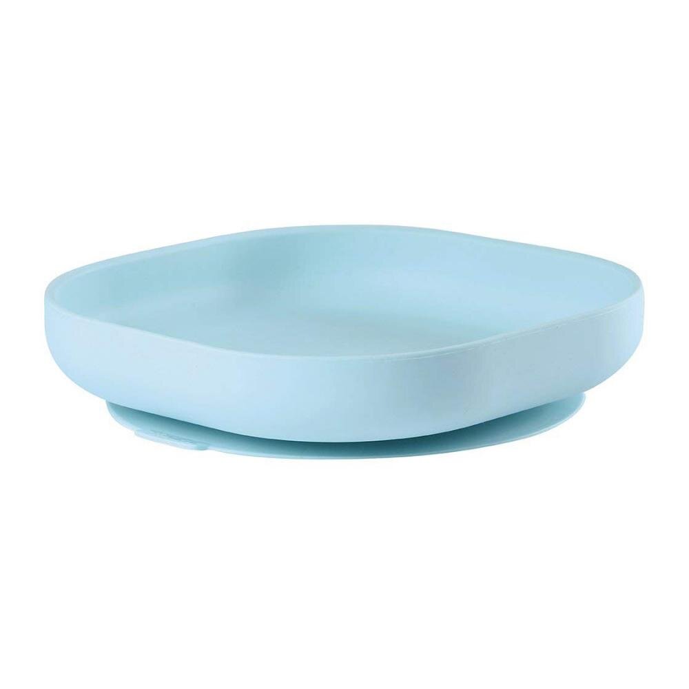 BEABA Farfurie silicon cu ventuza bleu