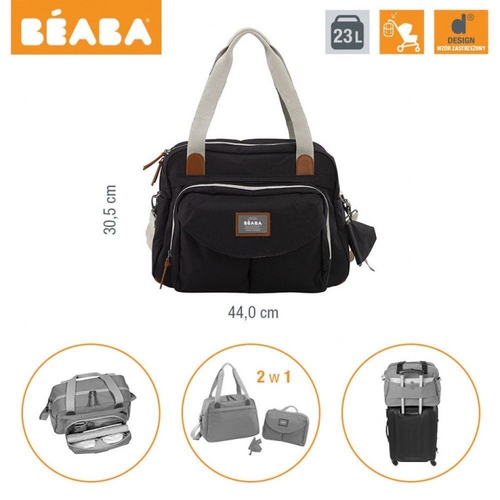 BEABA Geanta de infasat Geneva II Neagra New Color