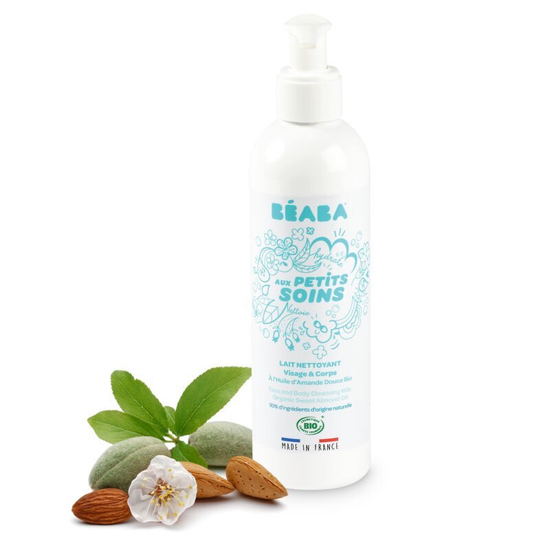 BEABA Lapte de curatare fata si corp pentru bebelusi 250 ml Certificat Organic