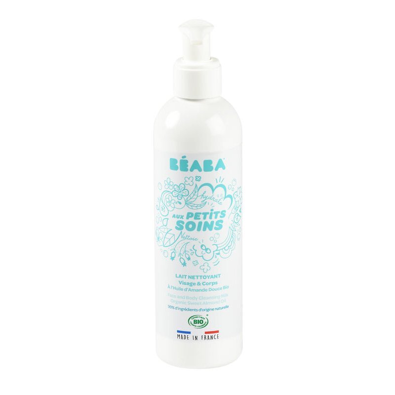 BEABA Lapte de curatare fata si corp pentru bebelusi 250 ml Certificat Organic