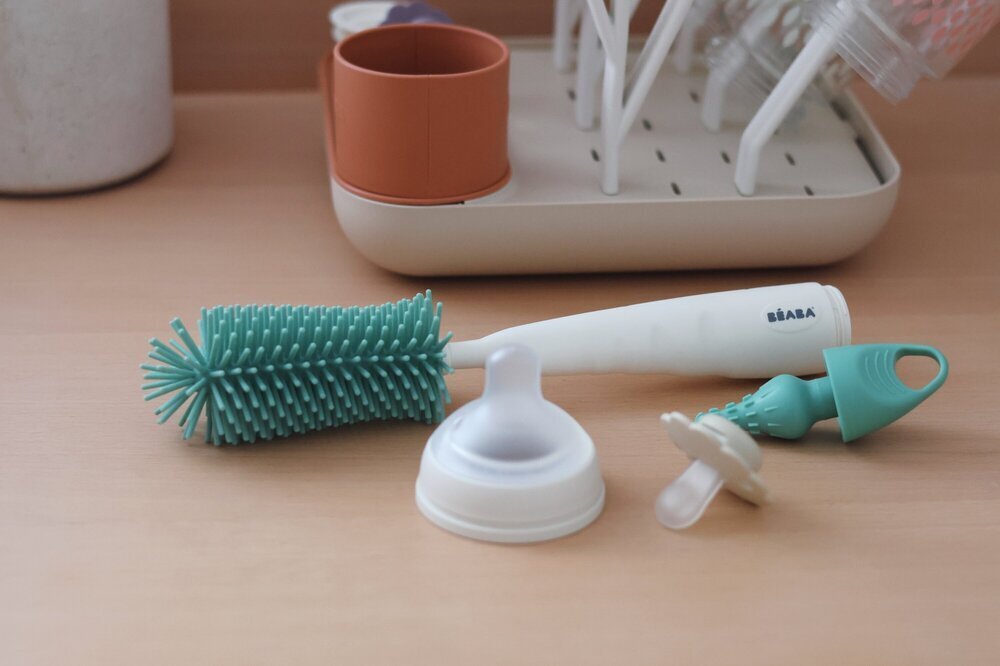 BEABA Perie din silicon 2 in 1 Sage Green
