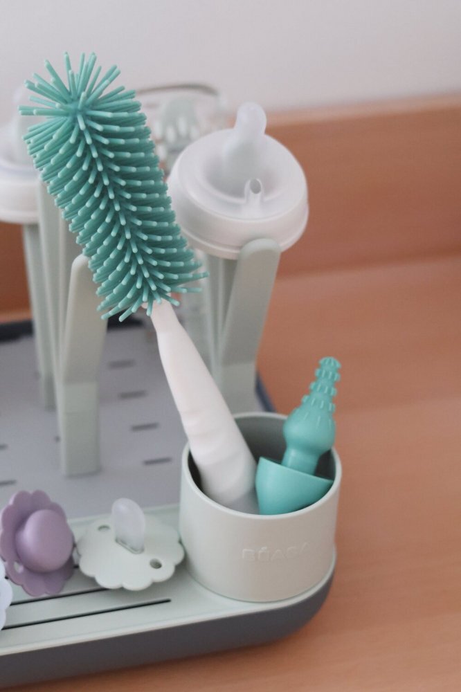 BEABA Perie din silicon 2 in 1 Sage Green