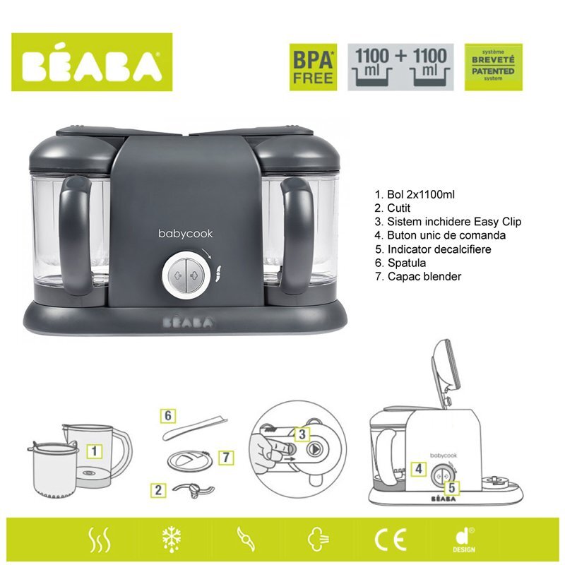 BEABA Robot Babycook plus dark grey