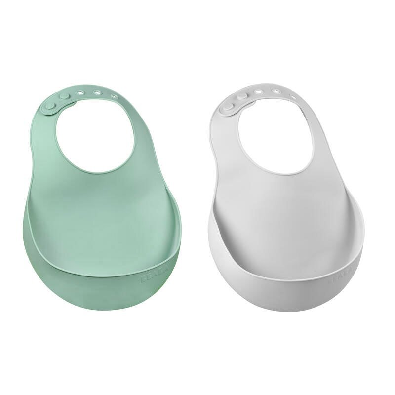BEABA Set 2 bavete silicon Light MistSage Green