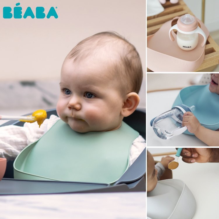 BEABA Set 2 bavete silicon Light MistSage Green