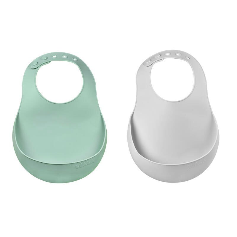 BEABA Set 2 bavete silicon Light MistSage Green